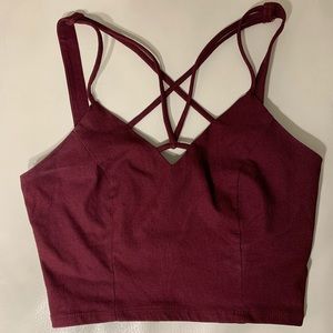 Maroon crop top (charlotte russe)